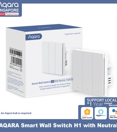 AQARA智能墙壁开关H1(三摇杆/Gang)支持苹果HomeKit、Alexa、谷歌(智能灯开关) AQARA智能墙壁开关H1(三摇杆/Gang)支持苹果HomeKit、Alexa、谷歌(智能灯开关)