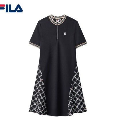 FILA x Maison MIHARA YASUHIRO女式标志格子补丁连衣裙 FILA x Maison MIHARA YASUHIRO女式标志格子补丁连衣裙