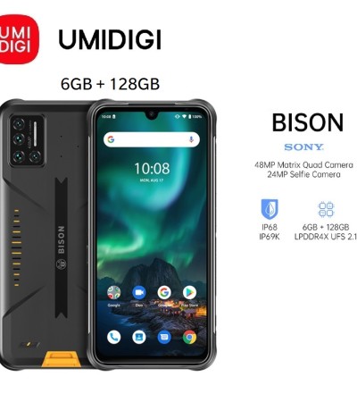 UMIDIGI SG Official | BISON | NFC Google Pay | IP68 IP69K Waterproof | 6.3 FHD 2K Display | 48MP Sony Camera | 5000mAh SG 3 Pin 18W Fast Charging