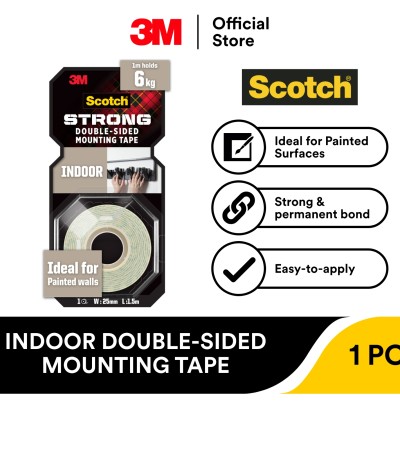3M Scotch®室内双面安装胶带110-S25,25毫米x 1.5米/25毫米x 4米 3M Scotch®室内双面安装胶带110-S25,25毫米x 1.5米/25毫米x 4米
